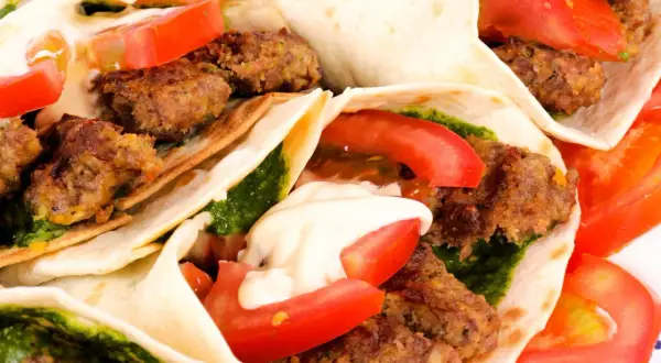 Kebab w tortilli z mięsem, pomidorami i sosem. Zastanawiasz się, ile kalorii ma kebab w tortilli?