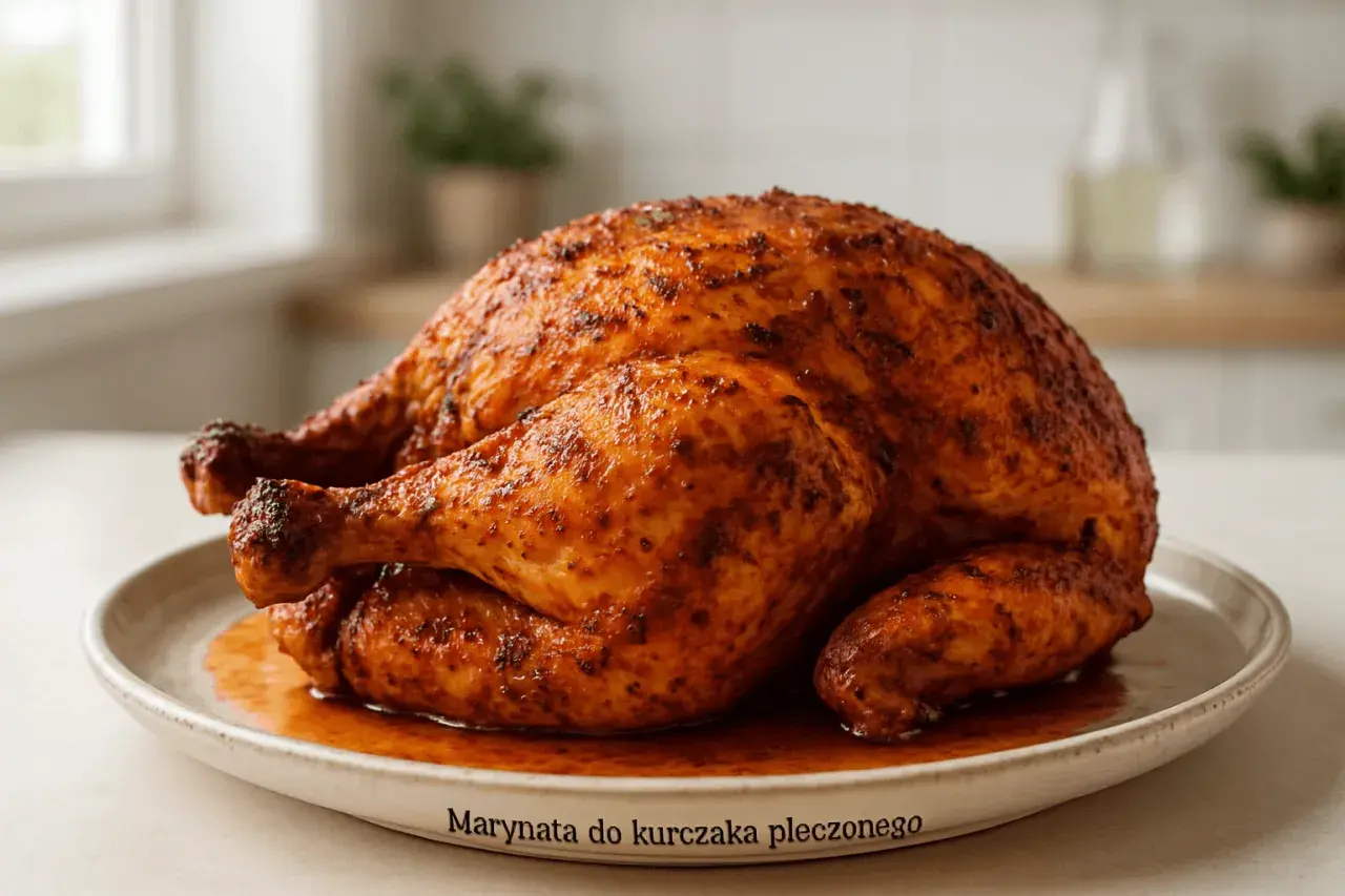 Pieczony kurczak na talerzu, soczysty i złocisty. Zastanawiasz się, czy można mrozić pieczonego kurczaka? Tak, można go zamrozić.